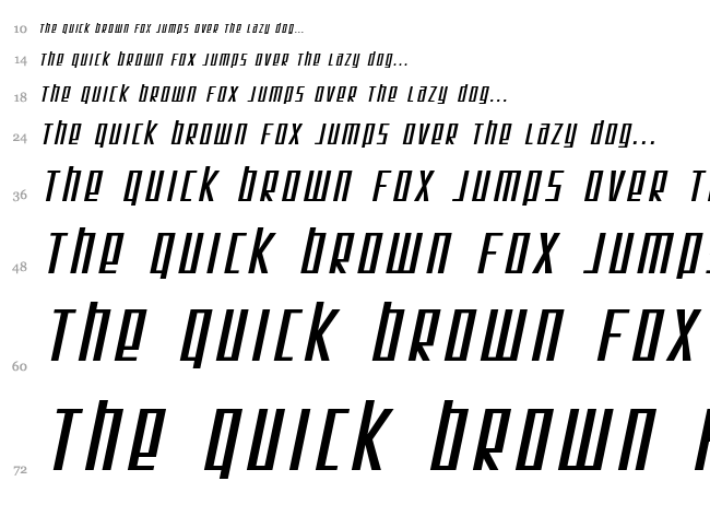 SF Square Root font waterfall